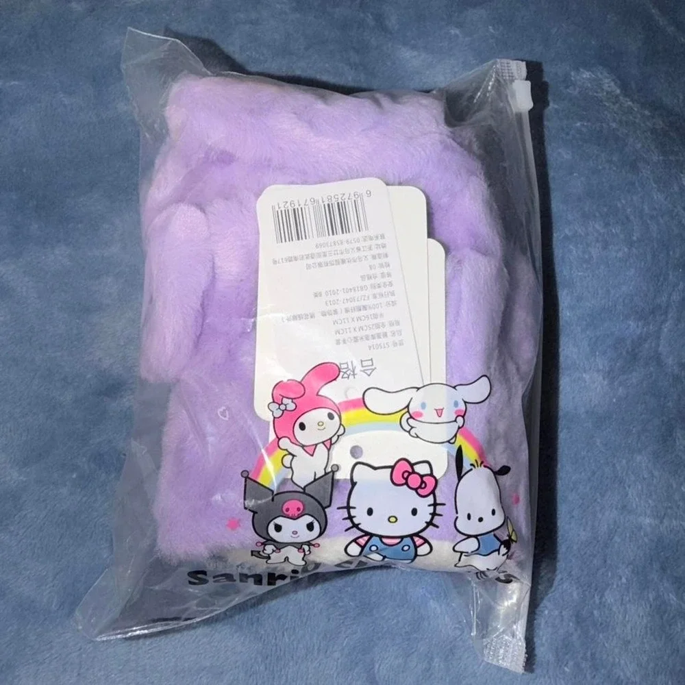 Kuromi purple convertible flip-top mittens